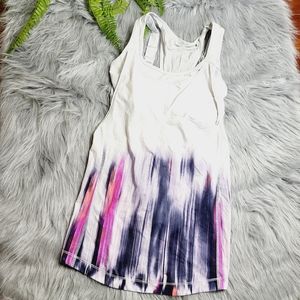 Lululemon Women's White Multicolor Tank Active Top